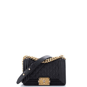 Chanel Small Boy Flap Bag Quilted Caviar
